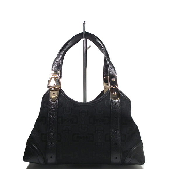 Gucci Canvas Tote Lunch Bag Black Horsebit Handbag Mini - Picture 1 of 1